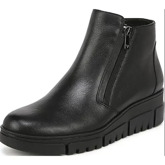 Vionic Women's Black Waterproof Uptown Wedge Sur Ankle Boots Size 9 - Picture 2 of 9